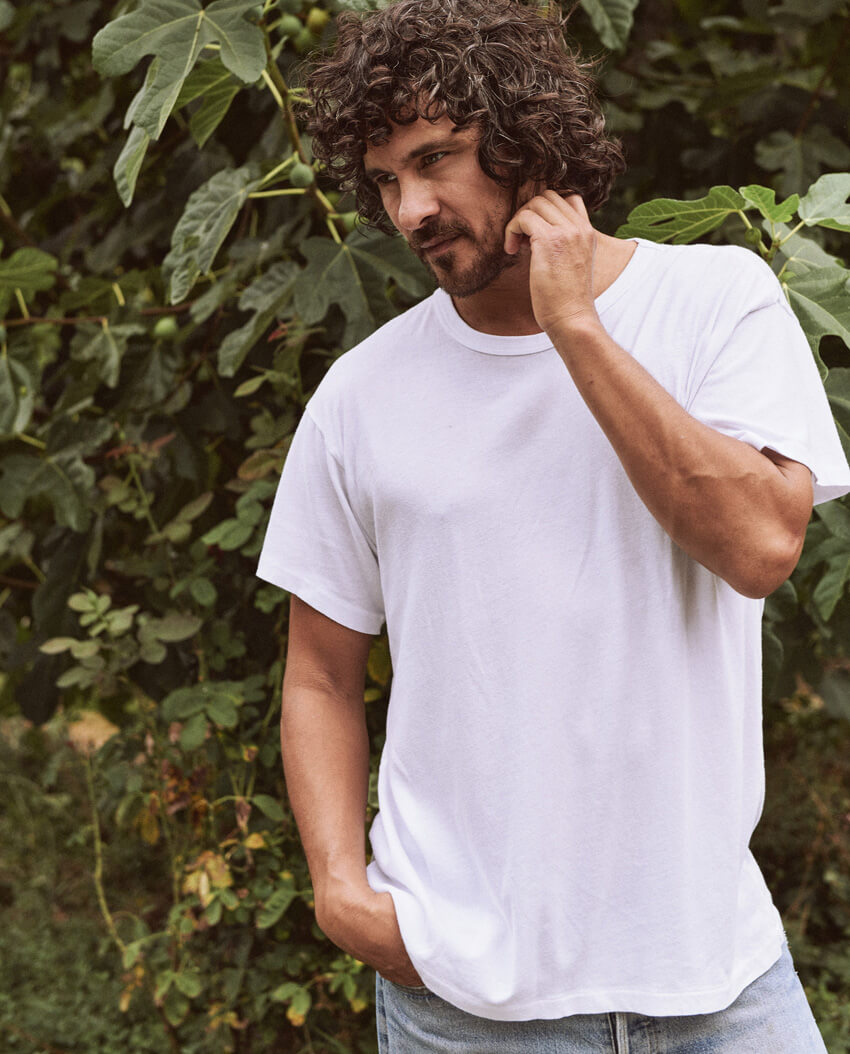 The Men's Boxy Crew. -- TRUE WHITE