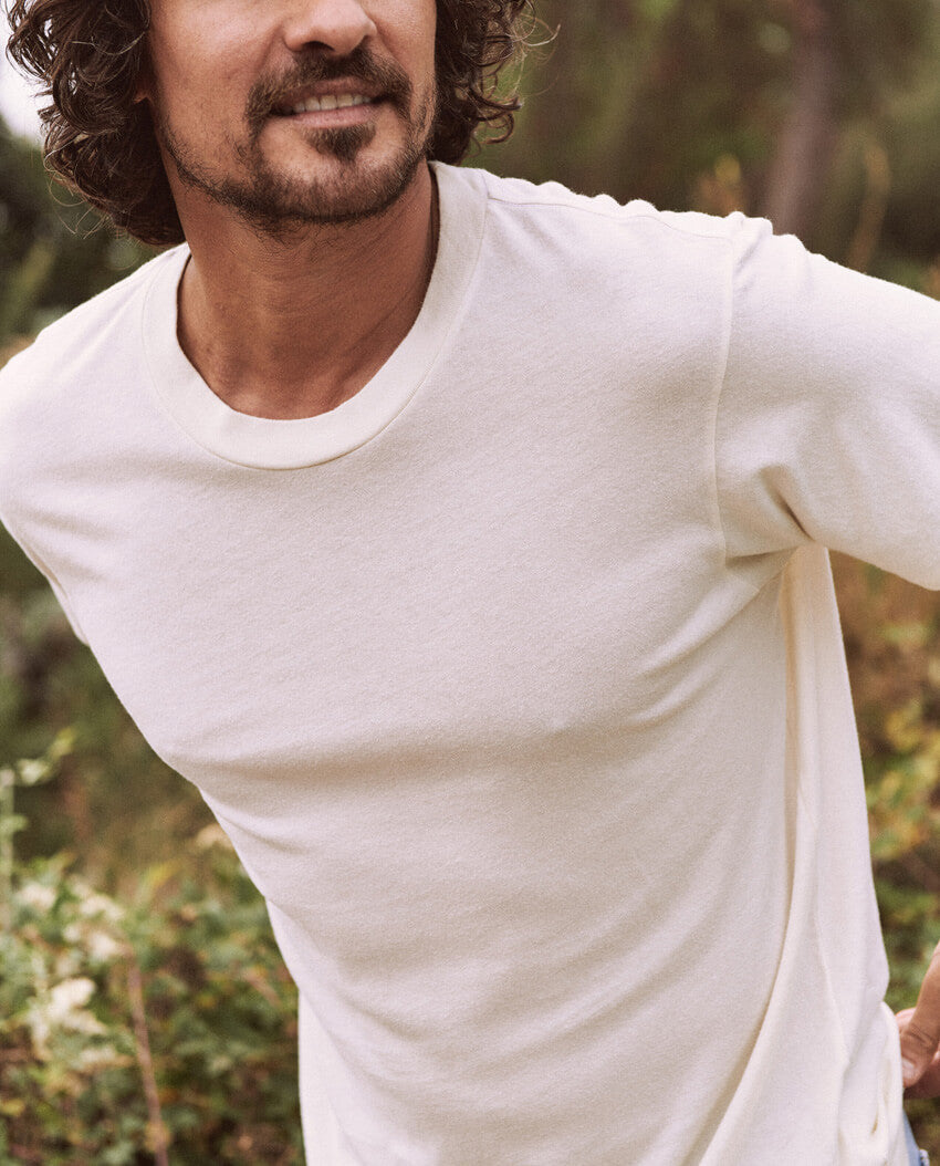 The Men's Slim Tee. -- Washed White