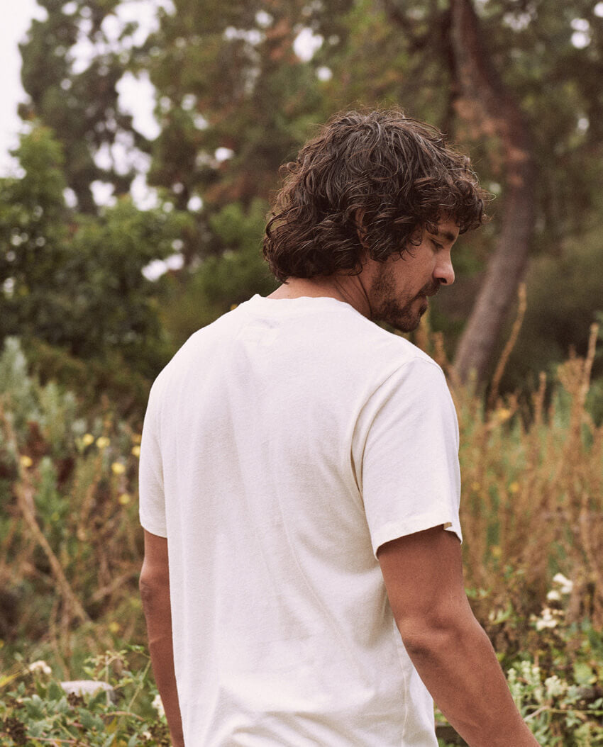 The Men's Slim Tee. -- Washed White