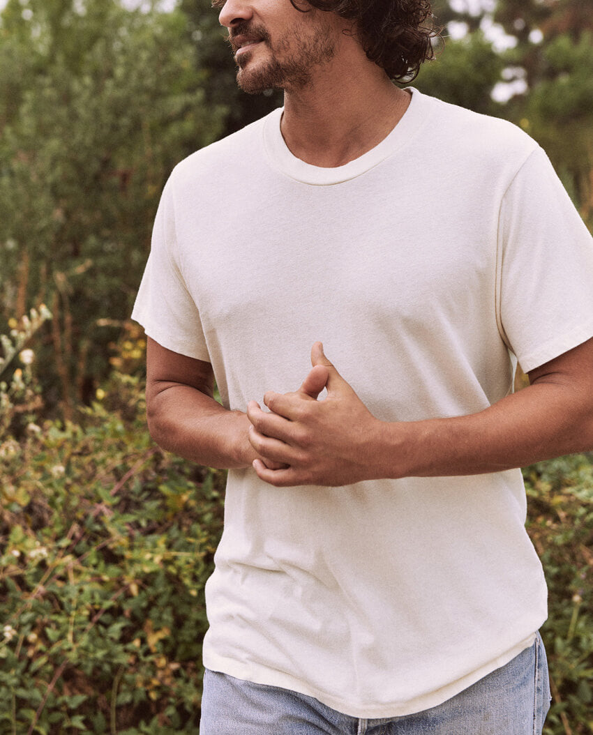 The Men's Slim Tee. -- Washed White