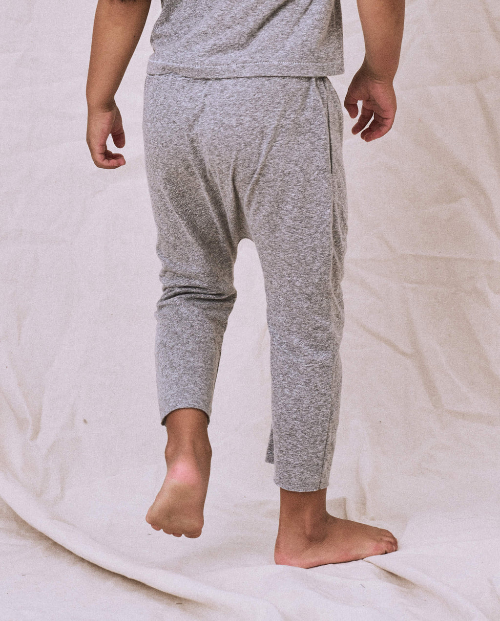 The Little Jersey Crop Pant. -- Heather Grey