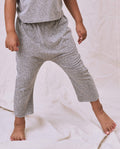 The Little Jersey Crop Pant. -- Heather Grey