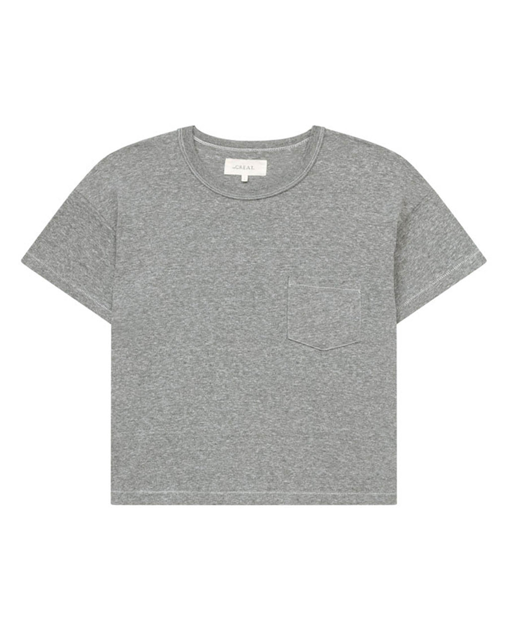 The Pocket Tee. -- Heather Grey
