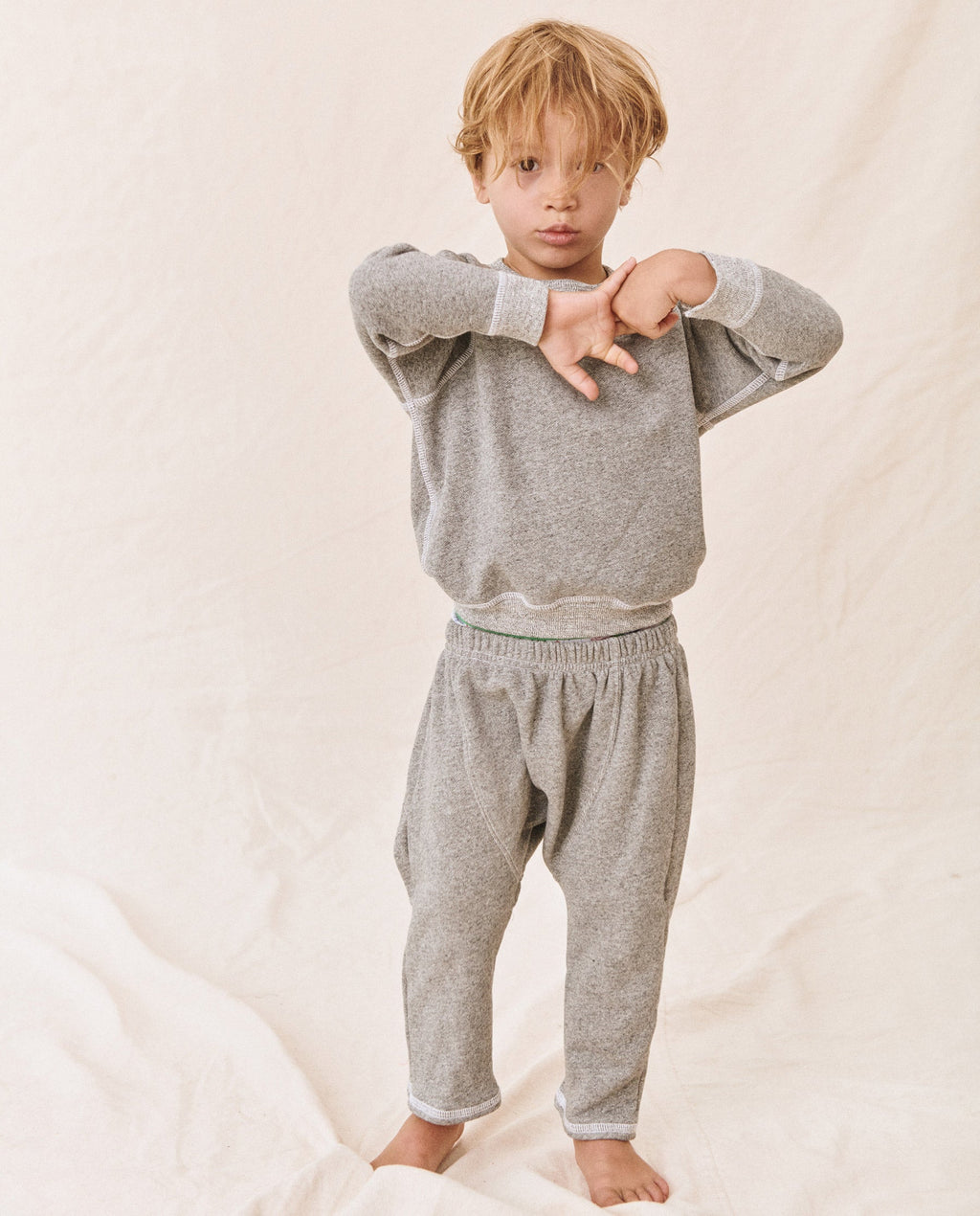 The Little College Sweatshirt. Solid -- Varsity Grey