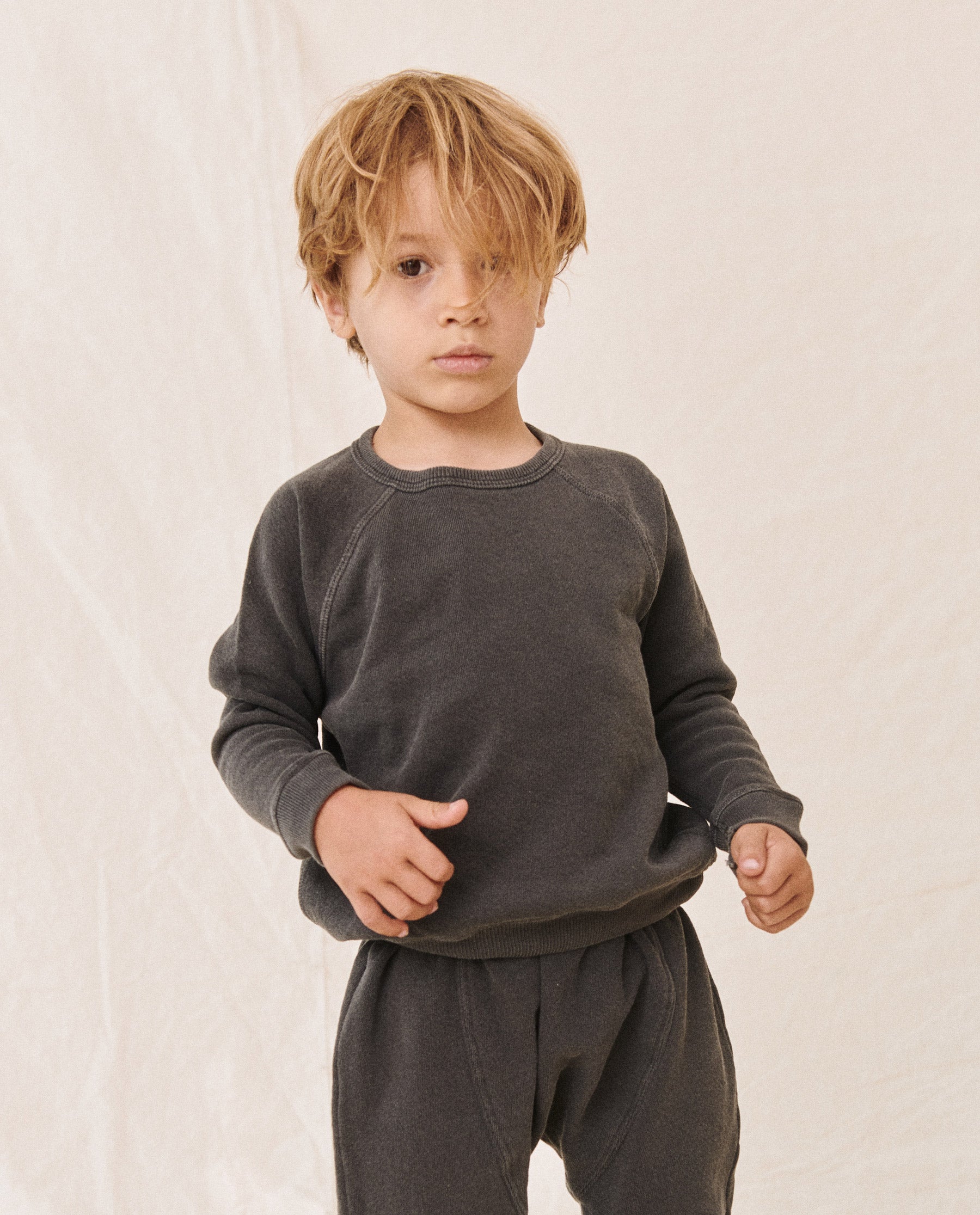 The Little College Sweatshirt. Solid -- Washed Black
