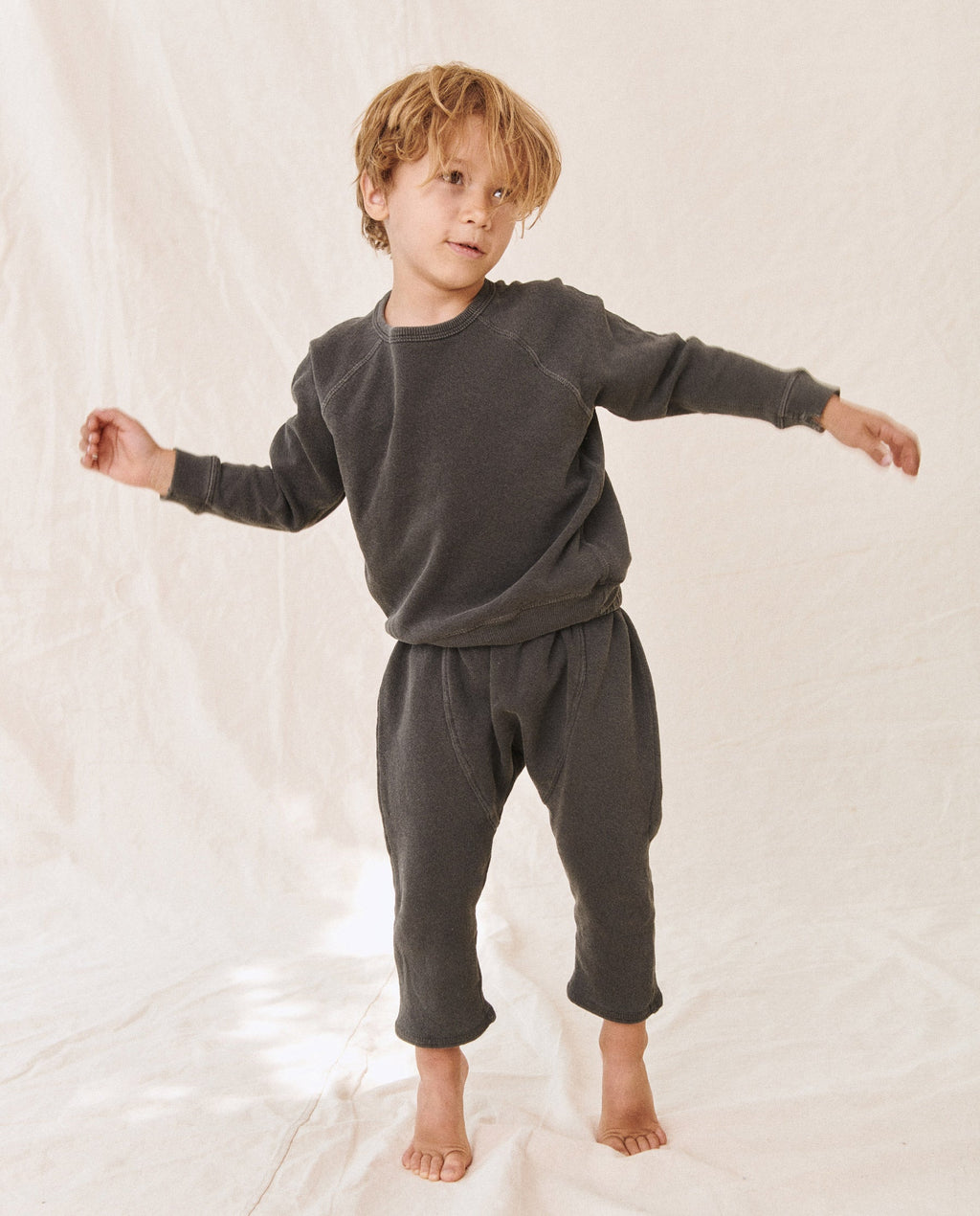 The Little College Sweatshirt. Solid -- Washed Black