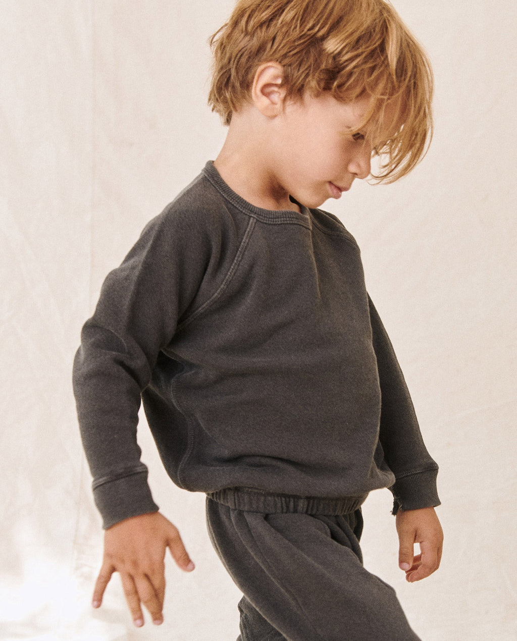 The Little College Sweatshirt. Solid -- Washed Black