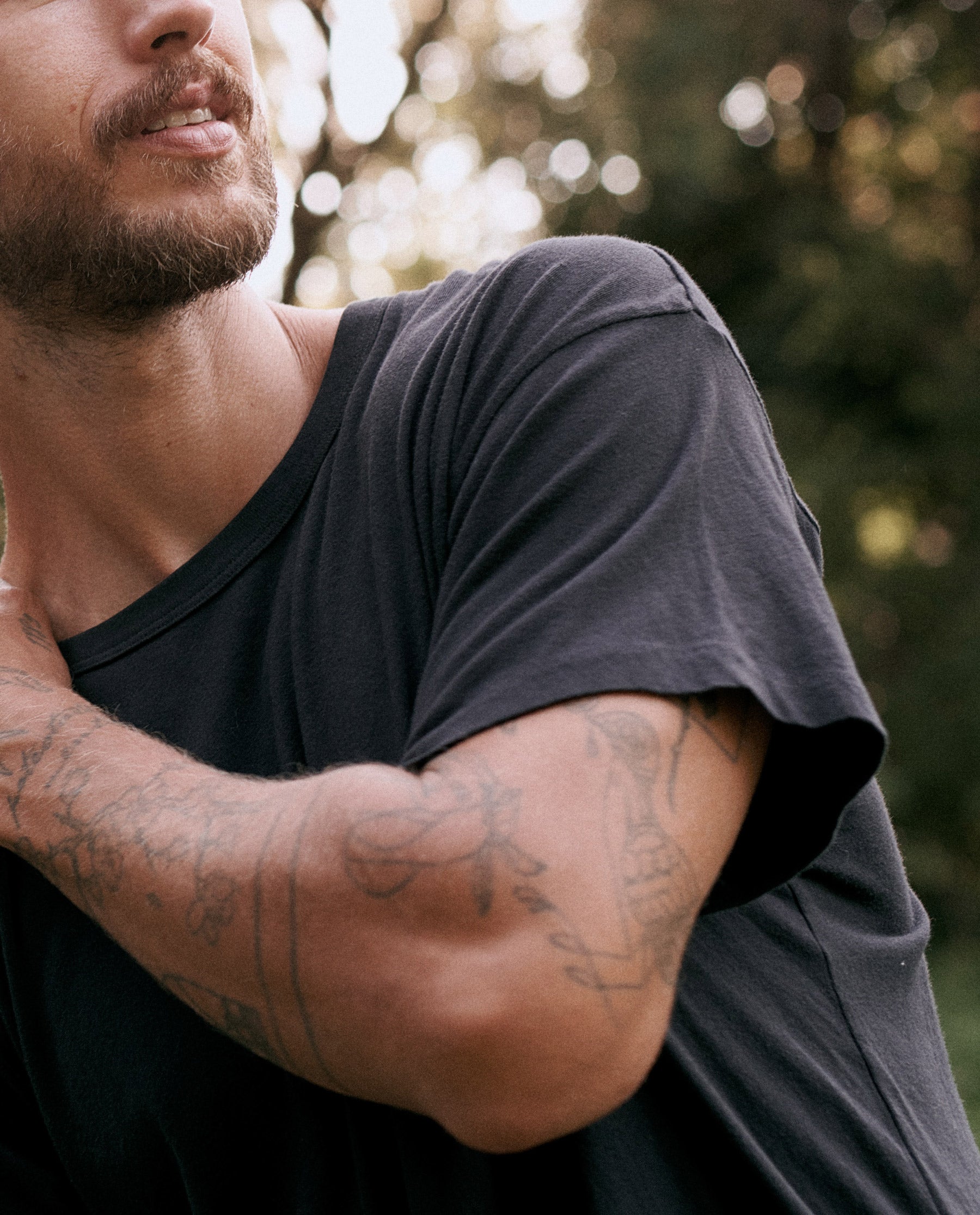 The Men's Boxy Crew. -- ALMOST BLACK