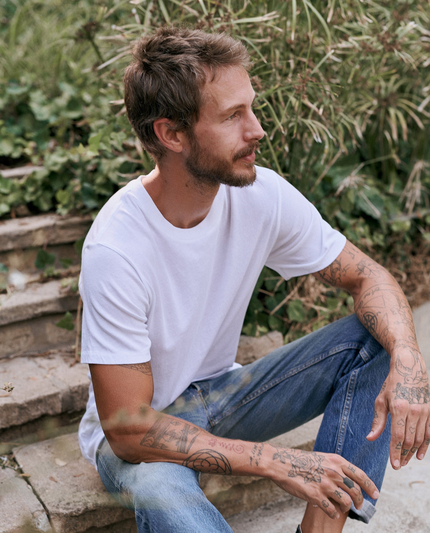 The Men's Slim Tee. -- TRUE WHITE