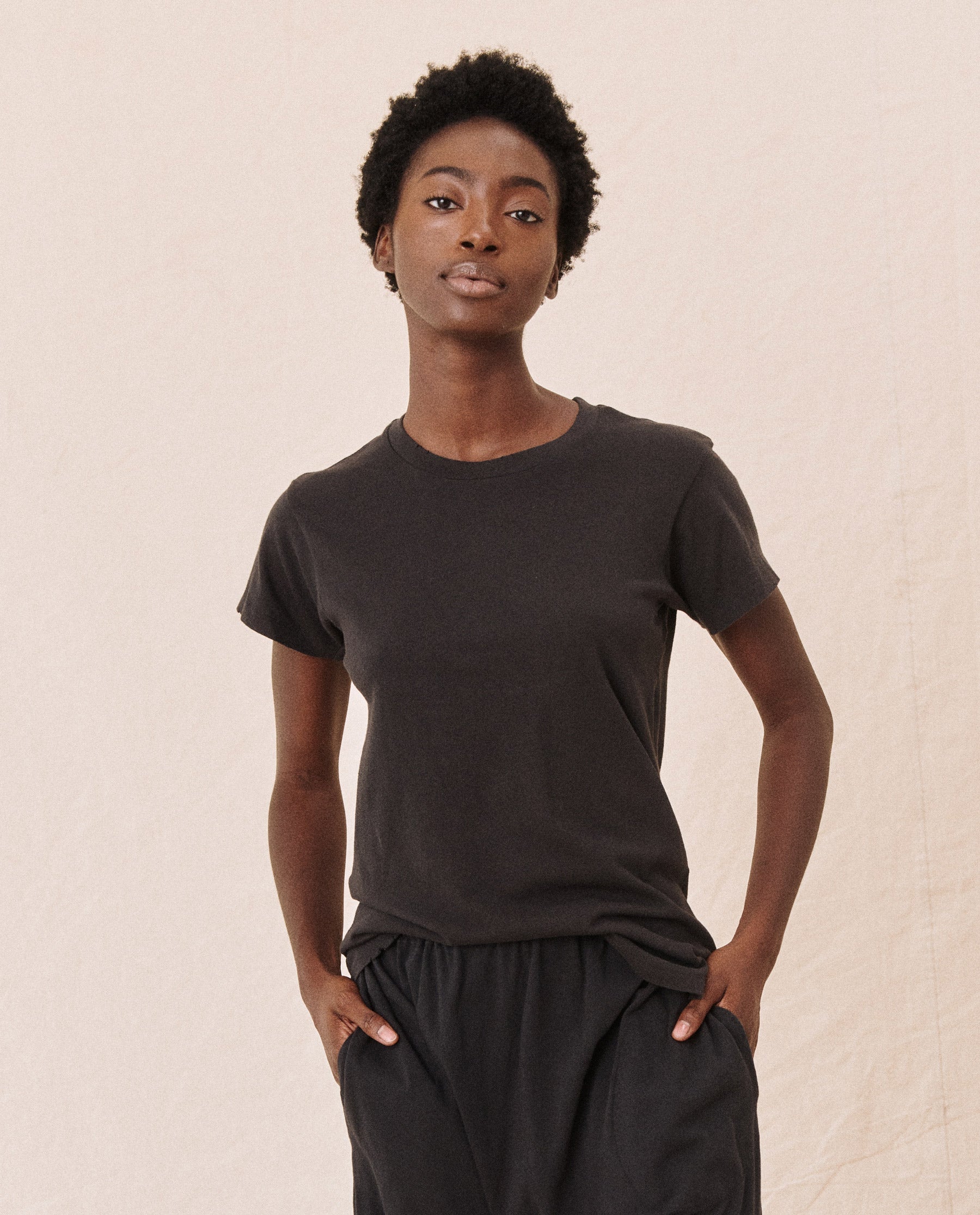 The Slim Tee. Solid -- Almost Black