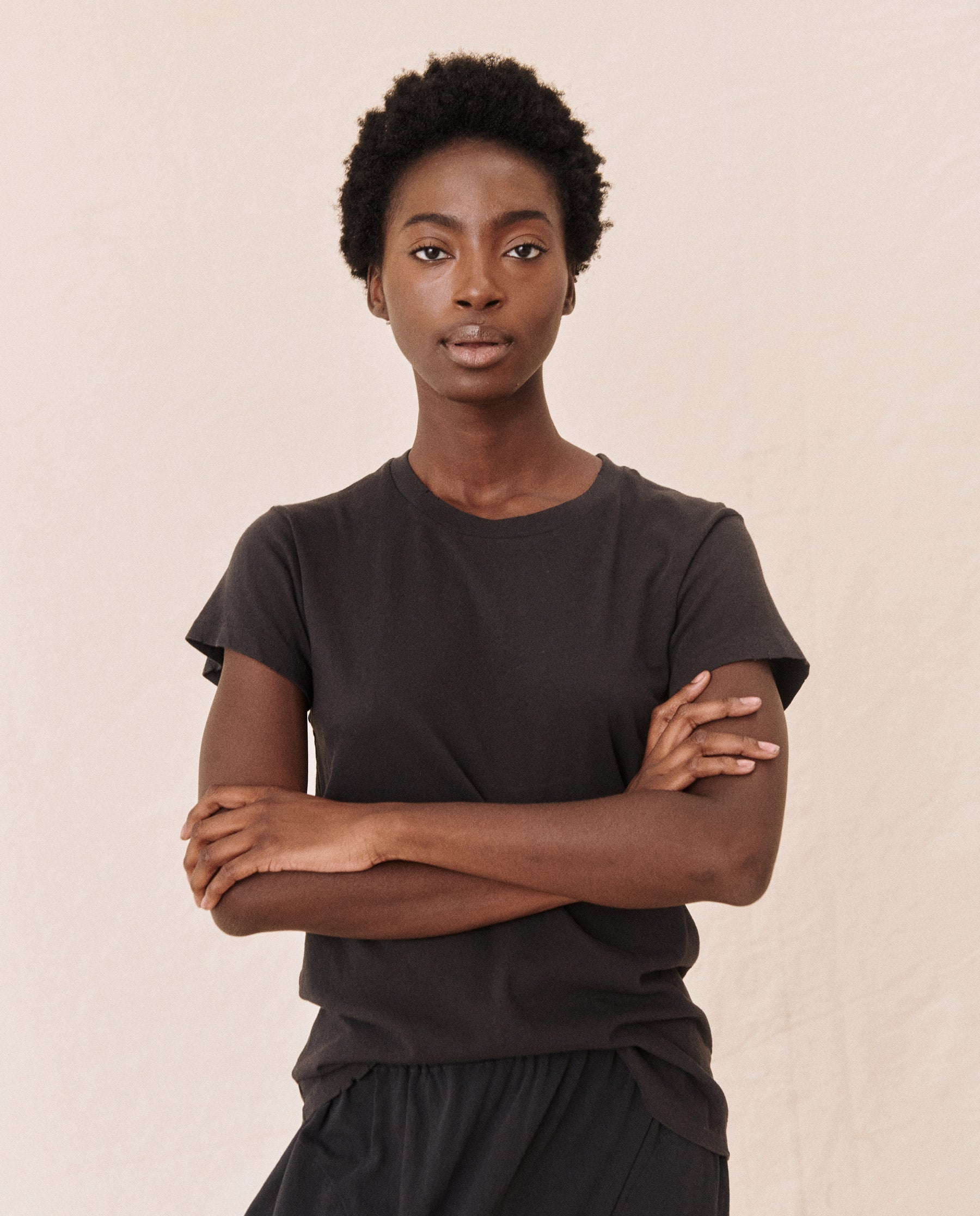 The Slim Tee. Solid -- Almost Black